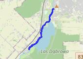 11k + interwały 6 x 500m - mapa trasy gps - bieganie