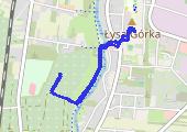 rowerkiem na działkę - mapa trasy gps - rower trekkingowy