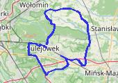 wieczorem - mapa trasy gps - rower szosowy