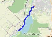 10k + interwały 6 x 500m - mapa trasy gps - bieganie