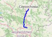 Częstochowa cz.2 - mapa trasy gps - rower szosowy