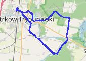 las - mapa trasy gps - rower górski