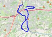 Trening - mapa trasy gps - rower trekkingowy
