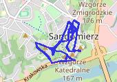2018-04-07 Sandomierz Starowka - mapa trasy gps - spacer