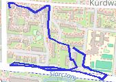 kraków1 - mapa trasy gps - rower trekkingowy