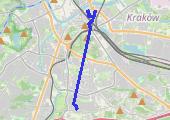 kraków3 - mapa trasy gps - rower trekkingowy