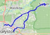 Białystok - Supraśl - Białystok - mapa trasy gps - rower szosowy