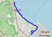 wycieczka sopot - mapa trasy gps - rower szosowy