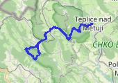Góry Jastrzębie i Góry Stołowe: Žaltman, Čáp i Teplice nad Metují - mapa trasy gps - marsz