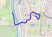 schłodzenie - mapa trasy gps - spacer