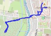 spacer na działkę - mapa trasy gps - spacer