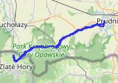 Zlaté Hory - mapa trasy gps - rower górski