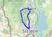 Police-->Szczecin-->Police - mapa trasy gps - rower górski