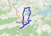 Borzęta-Polanka - mapa trasy gps - rower szosowy