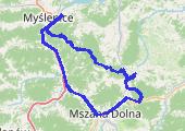Snieżnica Lipiec 2016 - mapa trasy gps - rower górski