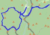Góry Bialskie i Rychlebskie: Nyžnerovskie Wodospady, Kowadło, Czernica i Rudawiec - mapa trasy gps - marsz