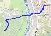 spacer na działkę - mapa trasy gps - spacer