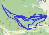 Srebrna Góra (A-E-B-E-D-C1-E-B) - mapa trasy gps - rower górski