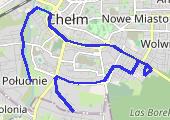 Trasa z dnia 2013-07-13 18:58 - mapa trasy gps - rower miejski