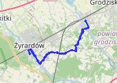 Test - mapa trasy gps - rower szosowy