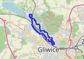 Łabędy 7 st.C - mapa trasy gps - rower trekkingowy