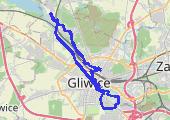 Łabędy+Trynek - mapa trasy gps - rower trekkingowy