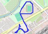 rozgrzewka - mapa trasy gps - bieganie