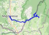 Trójmorski Wierch z Międzylesia - mapa trasy gps - marsz