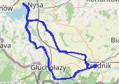 Szybowice, Jezioro Nyskie i Głuchołazy - mapa trasy gps - rower górski