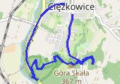 Skamieniałe Miasto w Ciężkowicach - mapa trasy gps - wędrówka