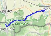 Zlaté Hory Zlaté Jeziorko - mapa trasy gps - rower górski