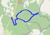Pszczelnik - wzdłuż jeziora Zielin,  jeziora Czarnego, jeziora Białego - Pszczelnik - mapa trasy gps - marsz