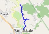 Pamukkale - mapa trasy gps - spacer