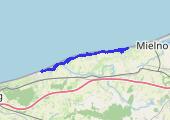 Wybrzeże Słowińskie - Ustronie Morskie-Chłopy 2019-08-20 - mapa trasy gps - rower górski