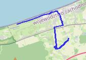 Wybrzeże Słowińskie - Kołobrzeg 22.08.2019 - mapa trasy gps - rower górski