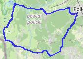 Police-->Głębokie-->Dobra-->Świdwie-->Police - mapa trasy gps - rower górski