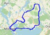 Mikolajki- 2013-07-28  - mapa trasy gps - rower górski