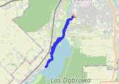 3km + 8x 200 200m w 3:50 + 3km - mapa trasy gps - bieganie