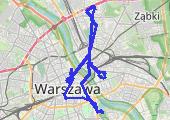 Warszawa - mapa trasy gps - samochód