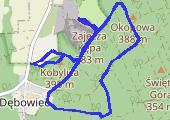 Kobylica, Zajęcza Kępa i Okopowa - mapa trasy gps - marsz