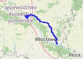 Dobrzyń - Toruń - mapa trasy gps - samochód