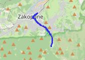 Z Kuźnic - mapa trasy gps - samochód