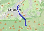 Do Kuźnic - mapa trasy gps - samochód