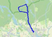 Kłodawa - jezioro Grabino - mapa trasy gps - marsz
