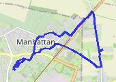 Narutowicza - os.  Bermudy - Wawrów - mapa trasy gps - marsz