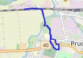 wieczór - mapa trasy gps - marsz