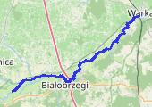 Pilica 2011 16-17.07.2011 - mapa trasy gps - kajak