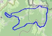 Zlatohorski Treking trasa 50 km - mapa trasy gps - marsz