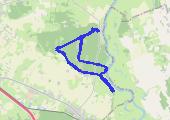 Borek  - wałem wzdłuż Warty - mapa trasy gps - marsz