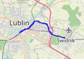 Trasa z dnia 2020-12-04 09:31 Lublin Główny - Świdnik Miasto - mapa trasy gps - pociąg